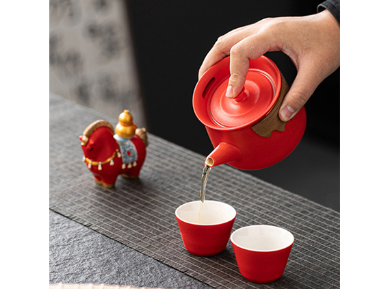 馬年陶瓷茶具禮盒