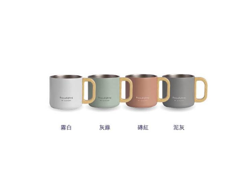 NP1-300 不鏽鋼木柄保溫杯