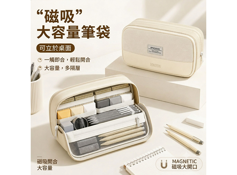 多功能磁吸站立筆袋